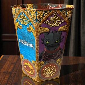 How to Train Your Dragon 2025 Cinemark Regal Hex Tin Bucket Collectible